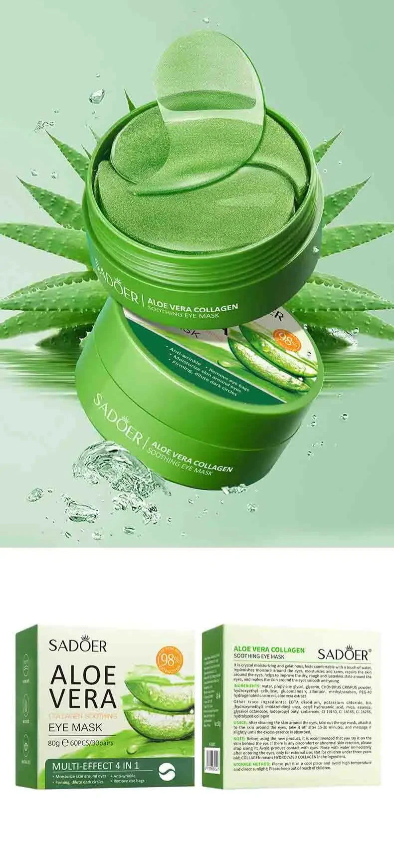 Aloe Vera Collagen Eye Patches Mask